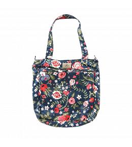Jujube Midnight Posy - Be Light Everyday lightweight  Zippered Tote Bag